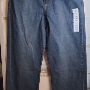 NWT Strauss Levi's Relaxed Fit Denim Jeans - Dark Blue High Rise Loose Fit 12